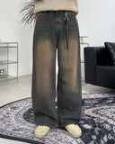 Decan Washing Wide Denim Pants