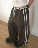Kensi low-rise nylon track wide pants