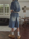 Blitz Cool Denim Bending Pants (Shorts ver.)