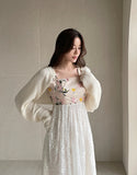 Raffin Flower Lace Sleeveless One Piece