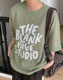 [unisex] Nelty printed knit short sleeve tee