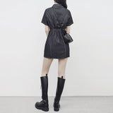 hoz stitch denim one piece