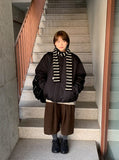 Minkant Stripe Knit Muffler