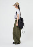 Balloon wide big cargo pocket banding pants