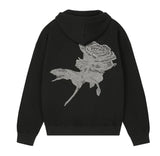 YARN OVER BACK Hood Zip-Up