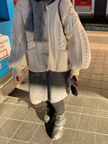 Dunve Sailor Collar Duffel Knit Cardigan