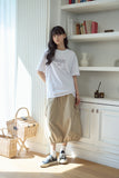 Cat's Heart Chain Embroidery Short Sleeve Tee