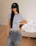 Tonm Stripe Short Sleeve T-shirt