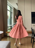 Newvier Heart Neck Puff One Piece