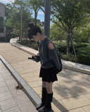 Mino banding flare mini skirt