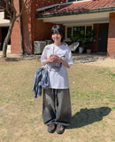 [unisex] Denso Washing Denim Banding Wide Pants