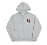 Small I Heart Smile GR Hood Zip-up