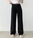 Pin Tuck Tencel Cooling Lightweight Wide Cotton Pants