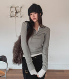 Methi Button Henley Long Sleeve