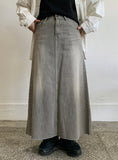 Sanveni Cutting Denim Long Skirt