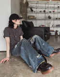 [LAN ARCHIVE] Front Shirring Short Sleeve T-Shirt