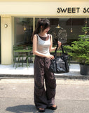 Coco Stitch Button Parachute Pants