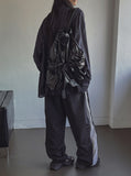 Publi Side Zipper Nylon String Pants