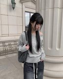 Fron shoulder slit knit