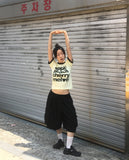 Beyou Lettering Ringer Short Sleeve T-Shirt