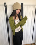 Pairing Frill V-Neck Knit Cardigan
