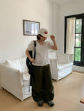 Hutin Nylon Cargo Wide Pants