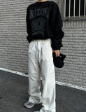 Corduroy Black & White Cotton Pants