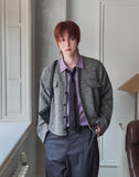 Moren Tweed Round Knit Cardigan