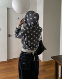 More Than Star Color Matching Two-Way Crop Hood Zip-Up