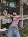 [U-BASIC] Lip Ribbed Crop Cap Short Sleeves