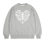 Bone Heart Dot Silhouette Sweatshirt