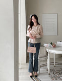 Mito Shirred Layered Wrap Blouse