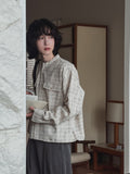 Gridin Collarless Tweed Jacket