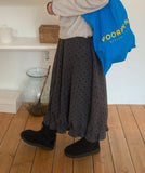 Hillger Brushed Dot Long Skirt