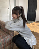 Kuan Hood High Neck Button Knit Cardigan