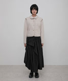 Asymmetrical Draped Layered Long Skirt
