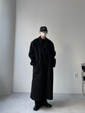 Hidden Maxi Long Black Coat