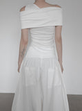 Lovell Drape One-Shoulder Off-Sleeveless