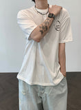 Museum back letter half T-shirts