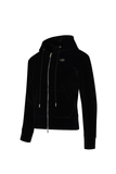 LOGO HOOD VELVET JACKET