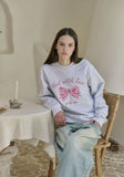 Ribbon Drawing Embroidery Sweatshirt