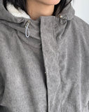 Deuce fleece corduroy hooded jacket