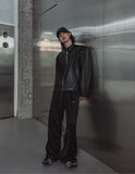 Kent western buckle leather jacket