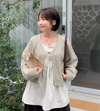 Cocona cable ribbon cardigan