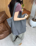 Tail Washed Big Shoulder Bag