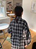 [unisex] Mesha Over Check Shirt