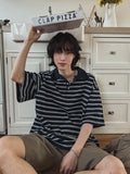 Patty striped box collar T-shirt