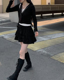 Kyuhi Frill Tiered Mini Skirt