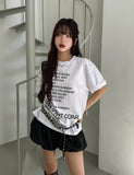Slog lettering printing short sleeve
