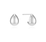Champagne Full Moon Silver (W) Volume Earrings